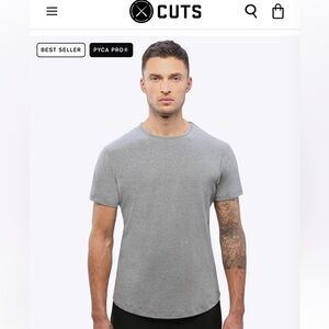 CUTS original, curve hem tee